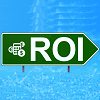 Solar battery return on Investment symbol